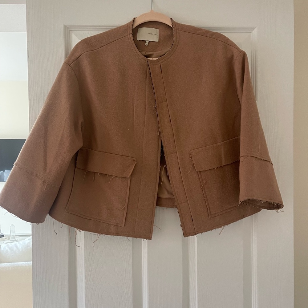 Distressed oak and fort wool jacket